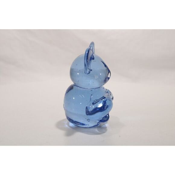 Blue Glass Koala Teddy Panda Bear Small Paperweight Cottagecore MCM - Picture 3 of 10